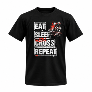 Koszulka EAT-SLEEP-CROSS Czarna