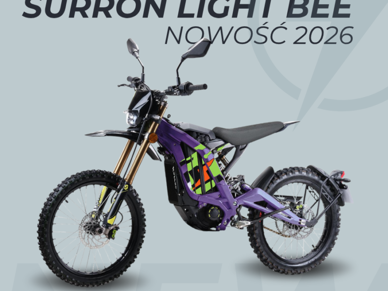 FIOLETKI SURRON LIGHT BEE 10 kW L1e – ELEKTRYCZNY CROSS Z homologacją 2026